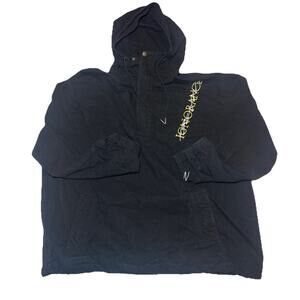 Genzai Hooded Jacket Black Big Front Pocket Size M In Japan Size Ignorance Logo